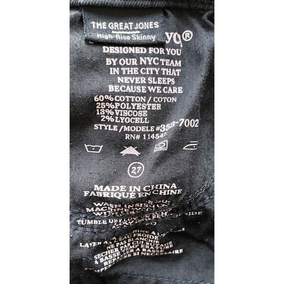 Blank NYC The Great Jones High Rise Distressed Skinny Jeans in Black, Size 27 - Picture 11 of 16